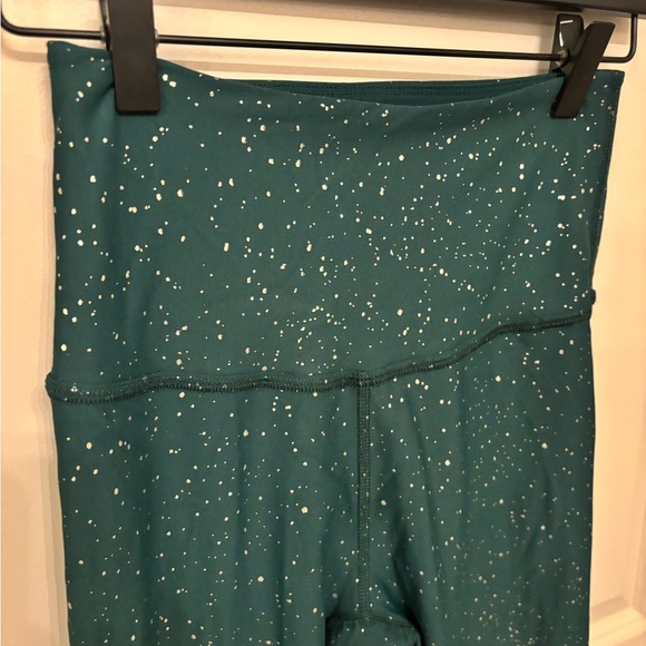 Beyond Yoga green and gold metallic speckled ombre leggings size M - Picture 8 of 12